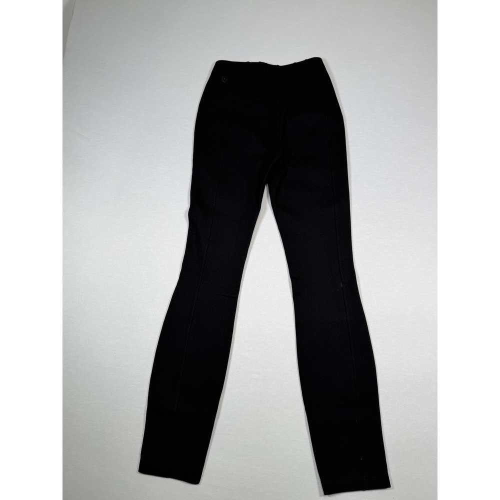 Lululemon Leggings Womens Medium Black High Rise Ankle Slit Stretch Knit Pants